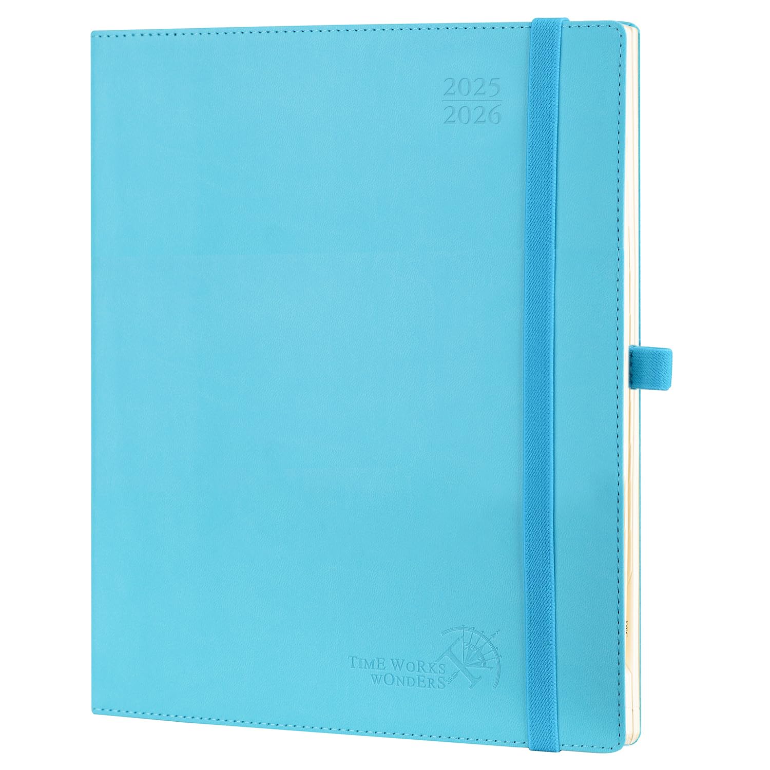 POPRUN Planner 2025-2026 (Large - 8.5'' x 10.5'') Academic Weekly Calendar (July 2025 - June 2026) with Hourly Time Slots, Monthly Tabs, 100GSM Thick