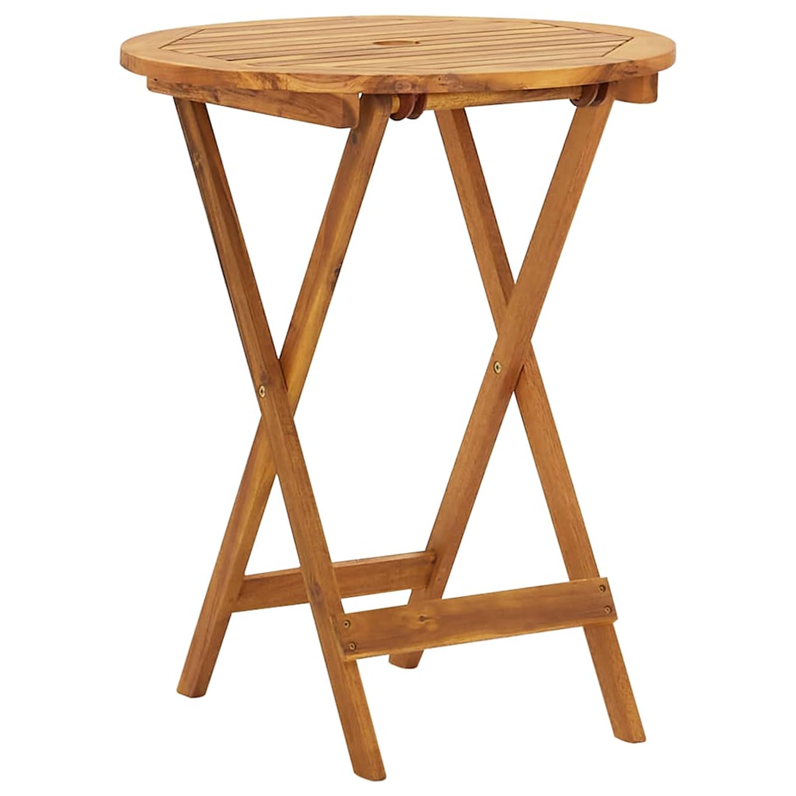 Gecheer Set da Bistrot, 3 Pezzi Pieghevole, in Legno Massello di Acacia, per Esterno, Terrazzo, Giardino