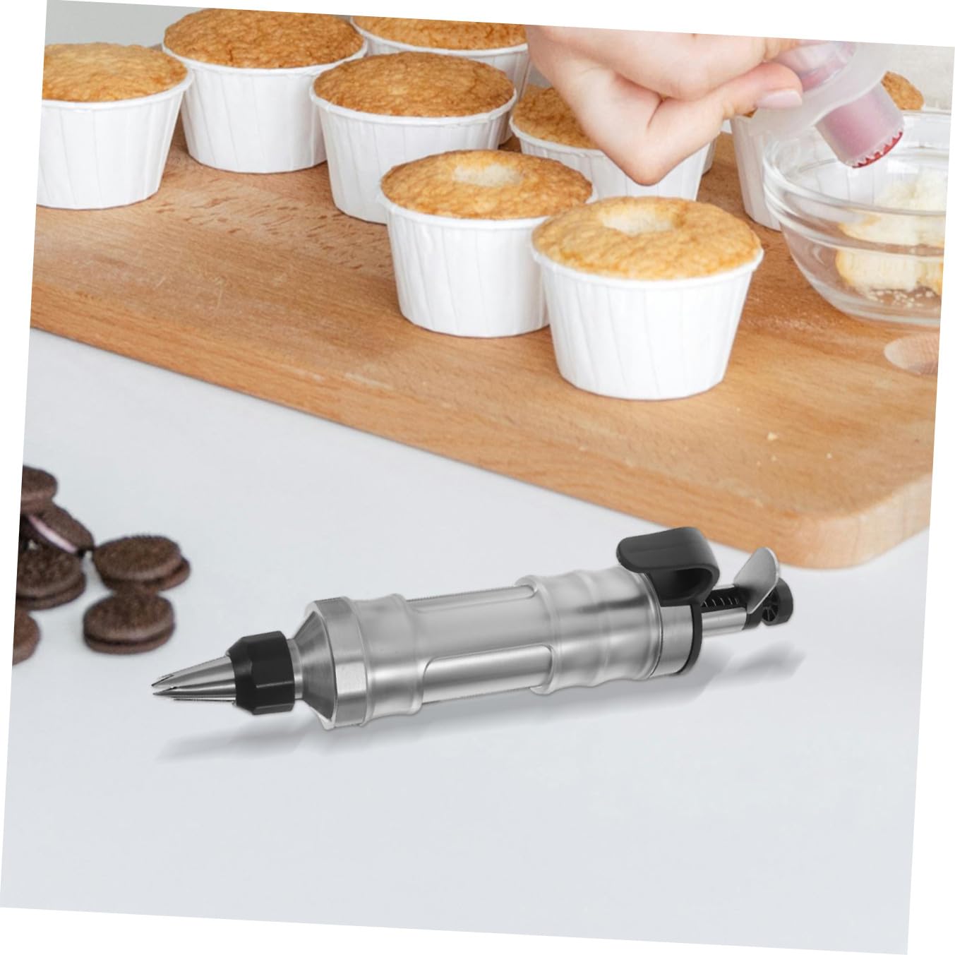 Edelstahl Backzubehör mit Ergonomischem Griff Praktisches Kuchenbackwerkzeug für Selbstgemacht Tortendeko und Dessertdekoration zu Hause