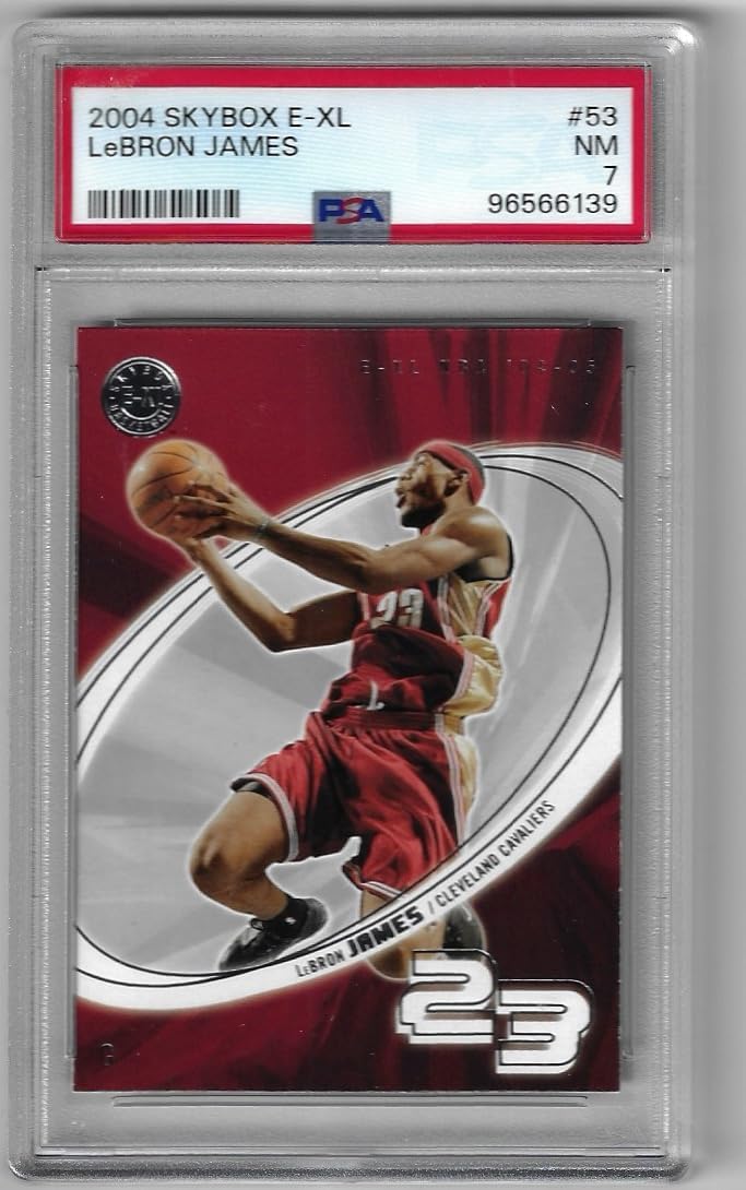 King James PSA 7 NM 1st Year Collectible Basketball Card - 2004 Skybox E-XL Basketball Card #53 (Cavaliers)