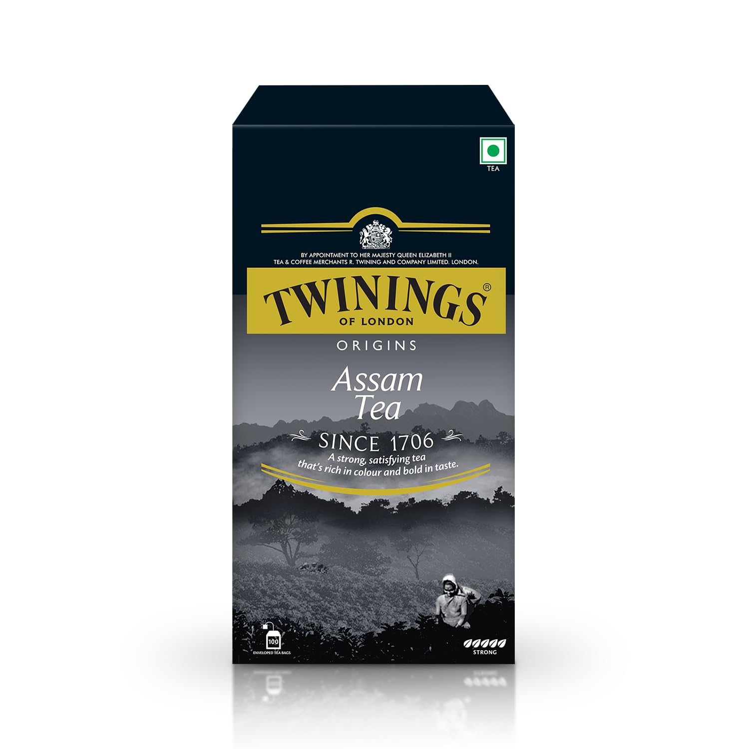 Twinings Assam Tea | 100 Tea Bags | Premium Black Tea | Twinings Origins | Strong, Full-bodied and Robust Taste