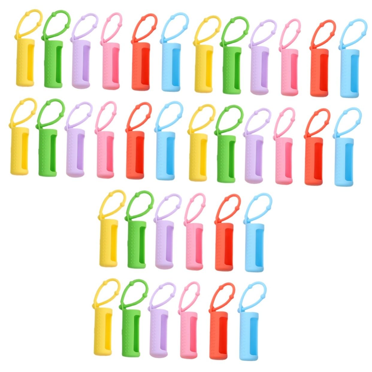 Healvian 36 Pezzi Silicone Protettivo per Bottiglie Cover Antiscivolo per Essenziali e Profumi Viaggio Custodia Resistente e Adatta Bottigliette Viaggio
