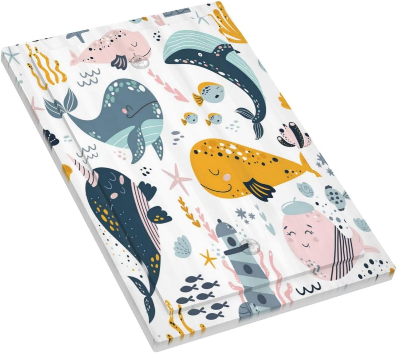 Decorative Switch Plate Covers Colorful Whales Cartoon Fish Sea Animals Underwater 1 Gang Light Switch Cover Plate Blank Wall Plate Cover Switchplate Electrical Faceplate for Nursery Decor