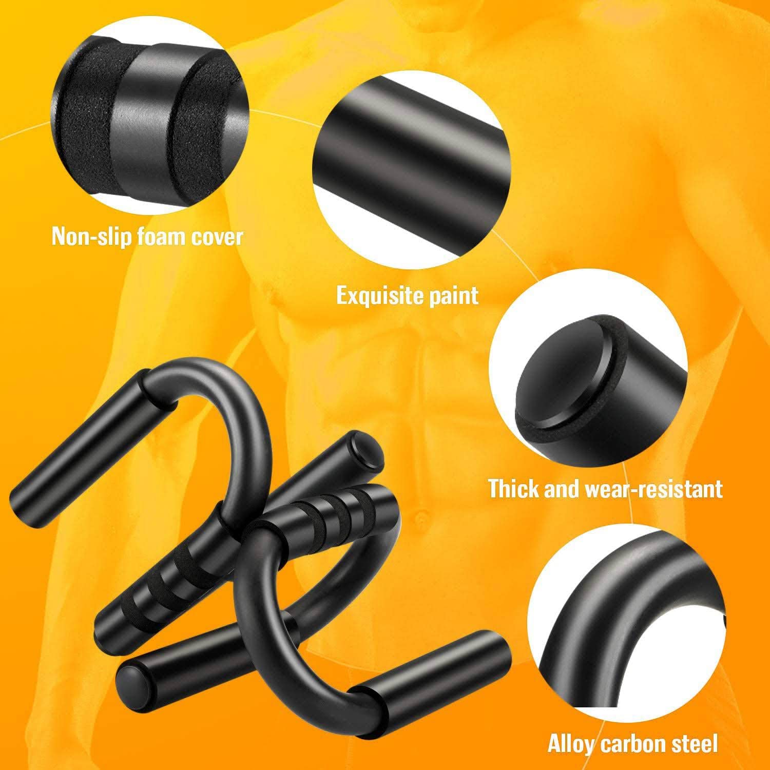 Poignee Pompe Musculation Supports De Pompes Pour Homme, Outil De Musculation Du Haut Du Corps, Poignées Antidérapantes, Poignées Ergonomiques Au Sol, 19 X 11 X 7 Cm, Bleu Pompe Homme