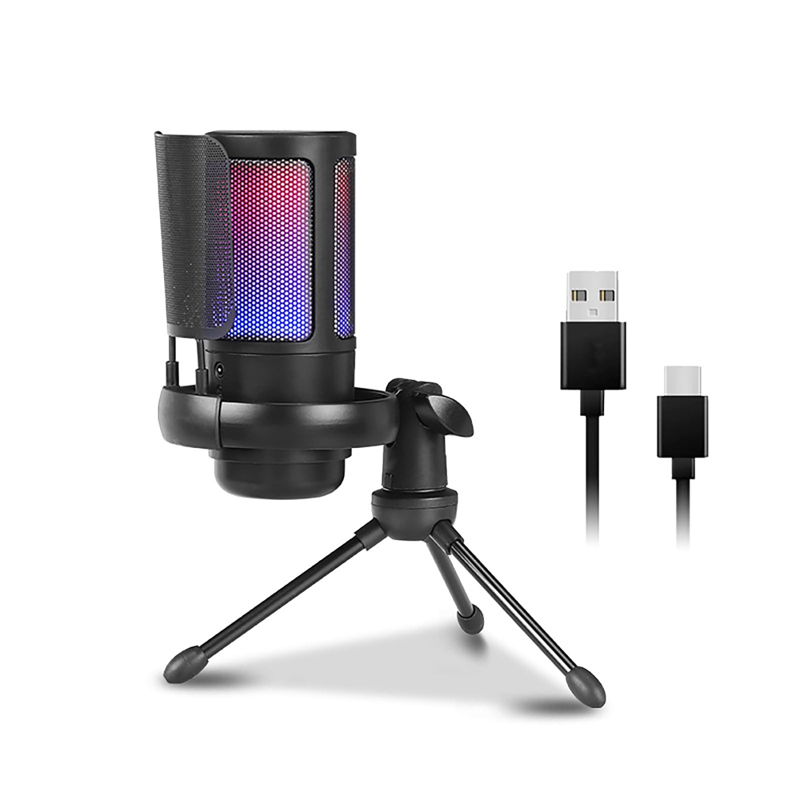 Amazon.co.jp: マイク USB コンデンサーマイク ゲーミングマイク