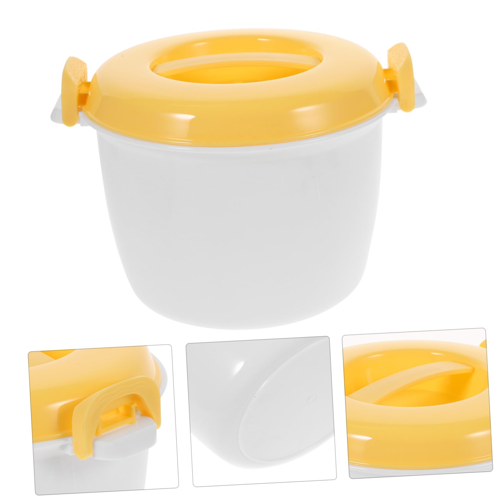 Kichvoe Microwave Rice Cooker Multifunctional Rice Cooking Container for Prep Capacity Portable Design Pasta and Veggies Cookware for Microwave Oven