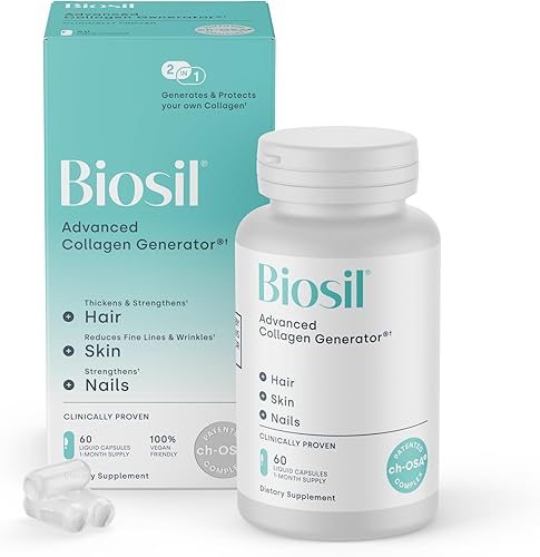 Miniatura 20 de Biosil Suplemento potenciador de colágeno - 120 cápsulas originales - Activador patentado ch-OSA para piel, cabello, uñas y articulaciones - Apoya