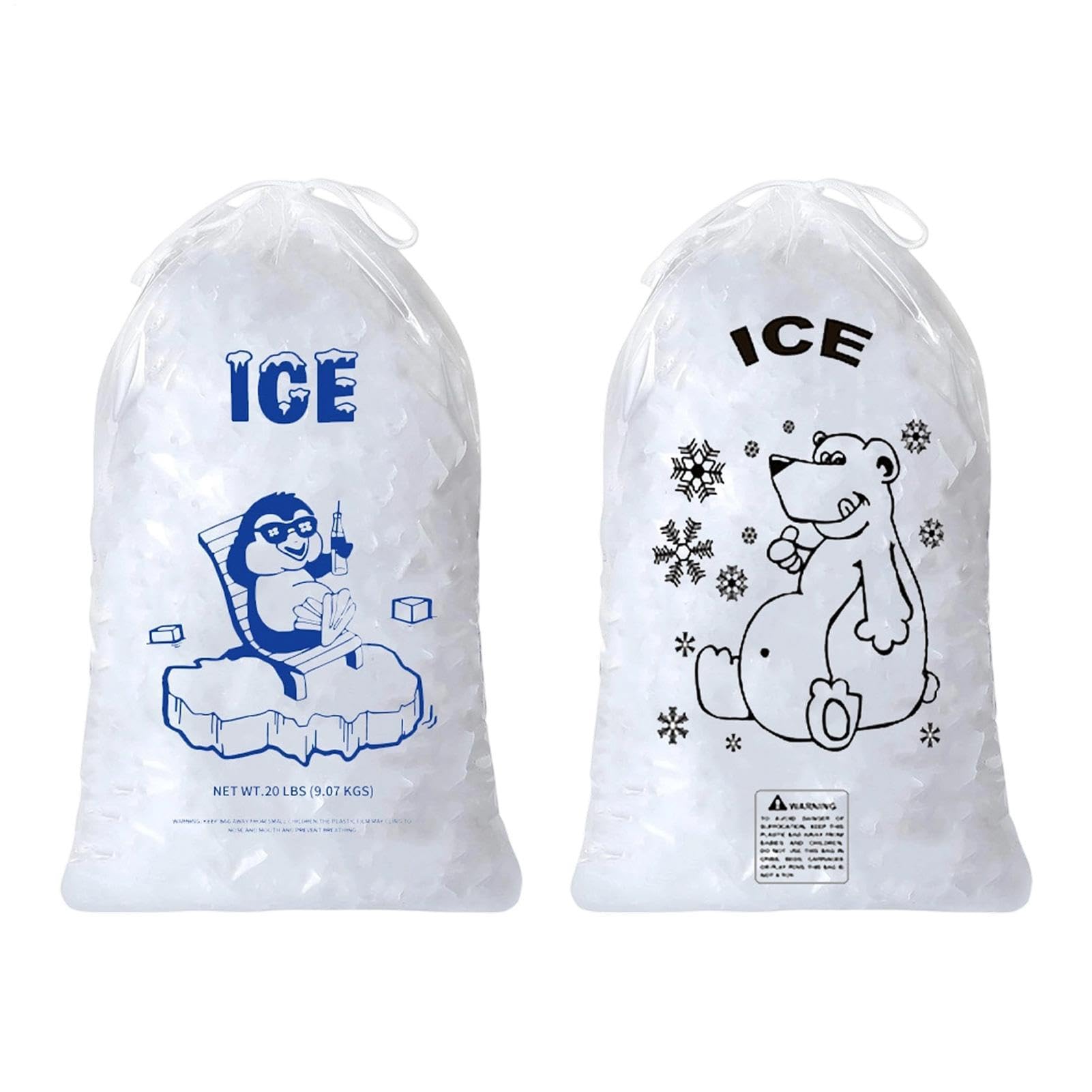 Eisbeutel mit Kordelzug, strapazierfähig, beständig gegen niedrige