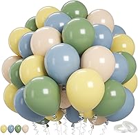 Vista 9 de Set de globos de albaricoque, 60 unidades de globos de albaricoque dorado y blanco, globos de látex de albaricoque desnudo de 12 pulgadas, globos