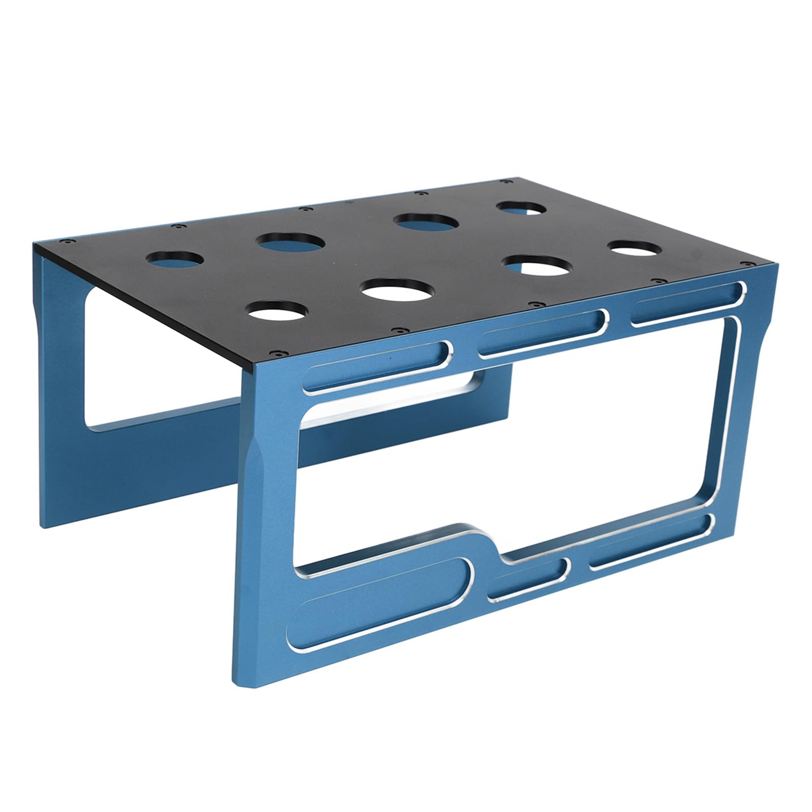 HEEPDD Plataforma de Montaje de Soporte de Trabajo de Coche RC, Estación de Reparación de Coche RC, Fácil Montaje Estable de Aleación de Aluminio para Modelo 1/8 (Azul)