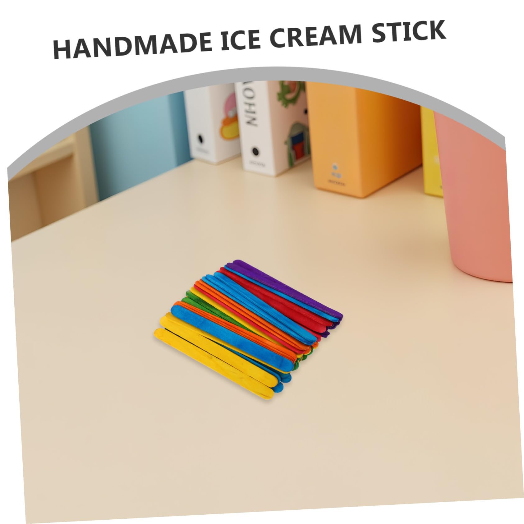 Homoyoyo 500 Palitos de Madera para Manualidades, Palitos de Helado Artesanales Seguros para Niños, Varillas para Actividades Creativas y Fiestas de Postres