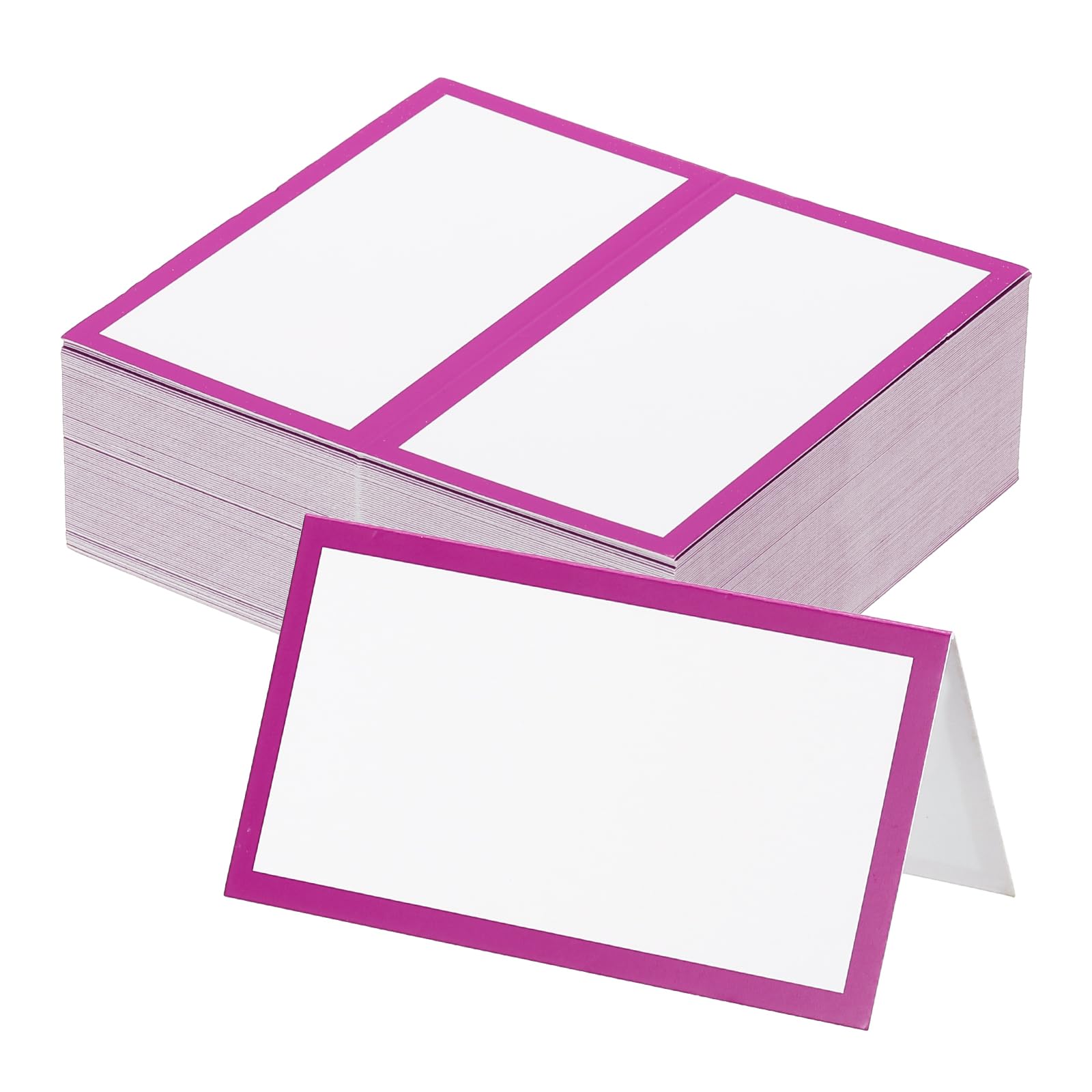 PATIKIL 100Pcs Table Place Cards, 3.5 x 2 Inches Blank Name Place Cards for Table Setting Wedding Reception Buffet Purple