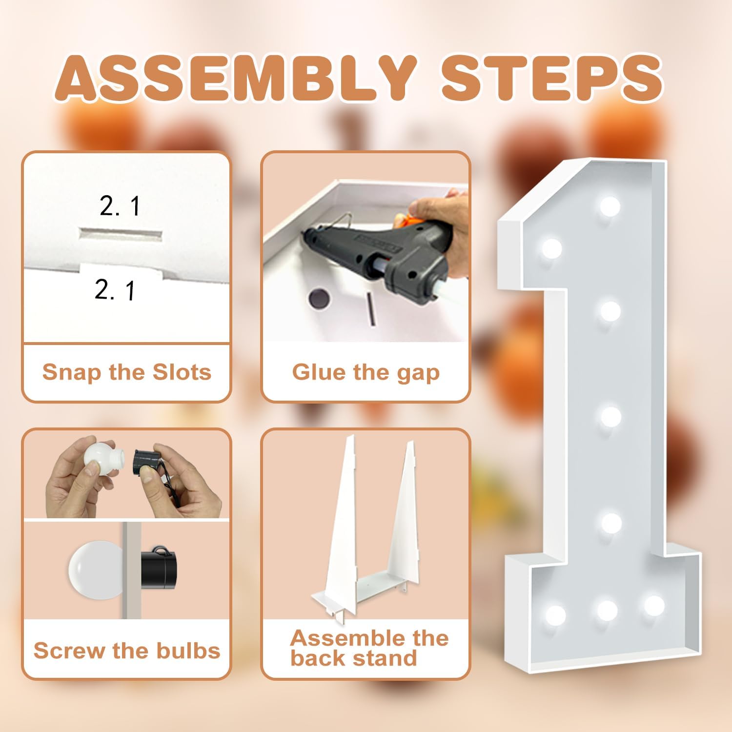 4 Feet Tall Marquee Light Up Numbers, Foam Board Mosaic Balloon for Party Backdrop Displays, Big Happy 7th 70th Birthday Light Up Sign, Cardboard Number 7 for Parties Decorations, Assembly Required