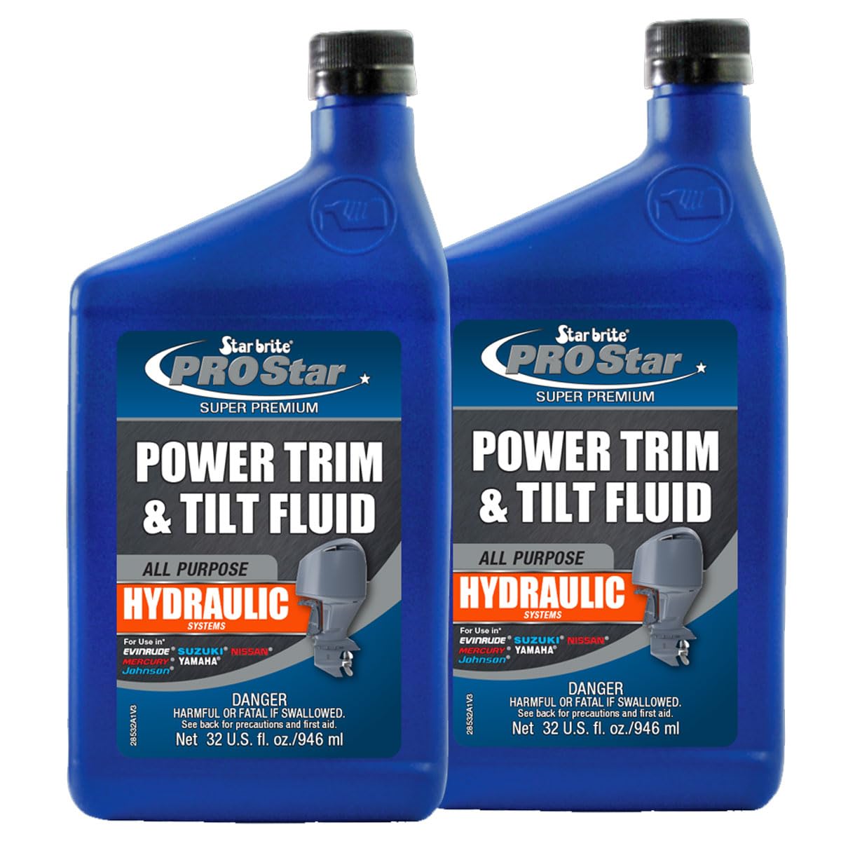 StarBrite PRO Star Power Trim & Tilt Fluid - Super Premium All Purpose Hydraulic Fluid for Trim Tabs, Power Tilt & Steering Systems - Anti-Wear,