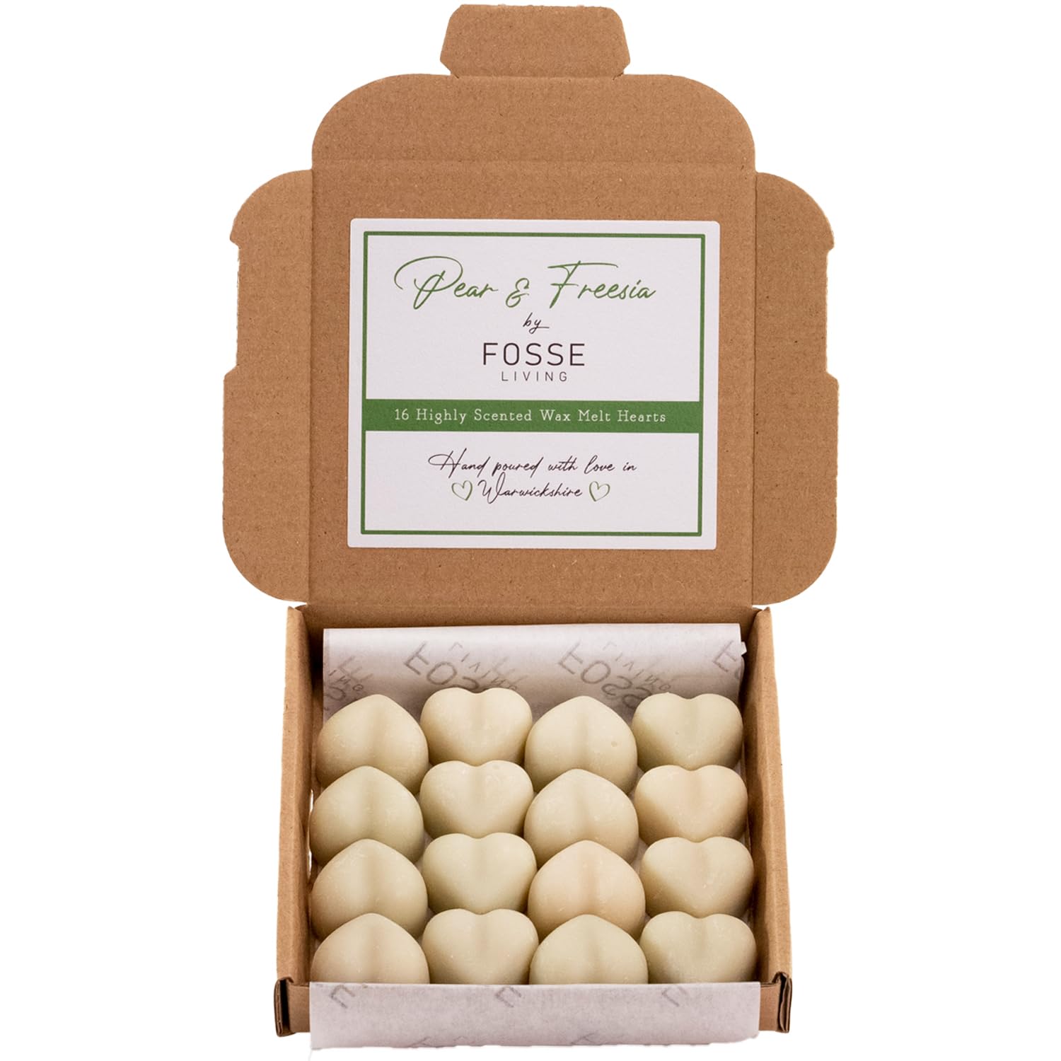 Fosse Living Pear and Freesia Strong Scented Wax Melts 16 Pack - The Gift for Every Occasion – Made in The UK