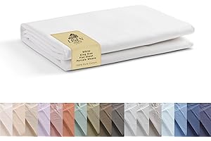 Crisp 100% Cotton Percale King Flat Sheet: Refreshing and Breathable Comfort