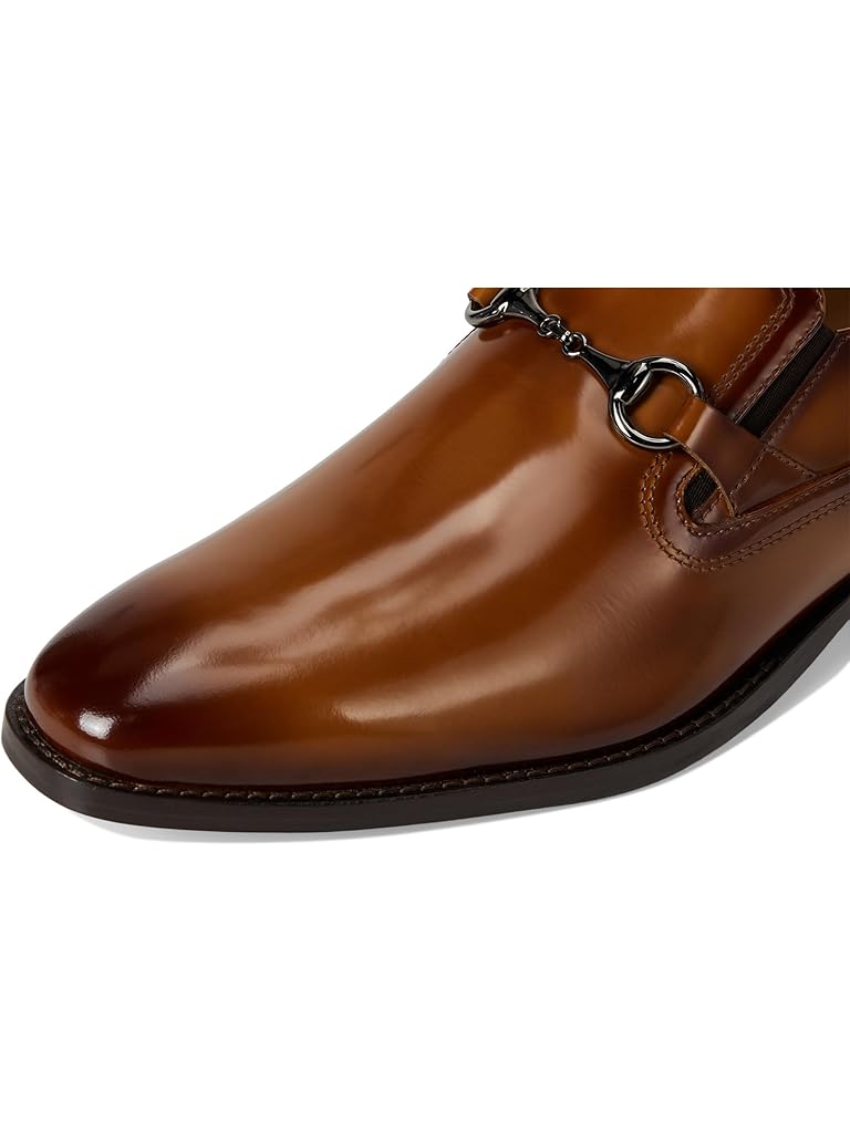 Tan Johnston & Murphy Richland Plain Toe Bit Loafers