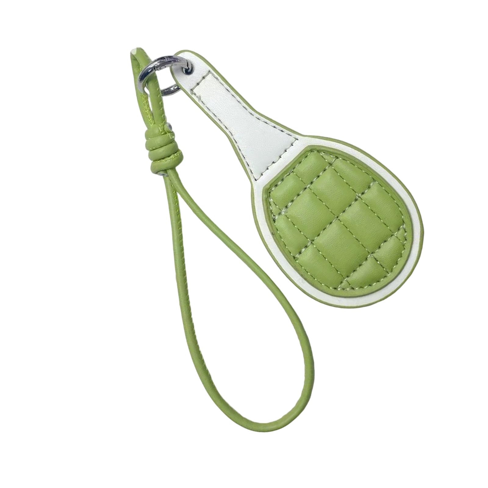yanwuwa PU Leather Tennis Racket Keychain Pendant Bag Charm With Braided Rope For Sports Enthusiasts Backpack Decoration