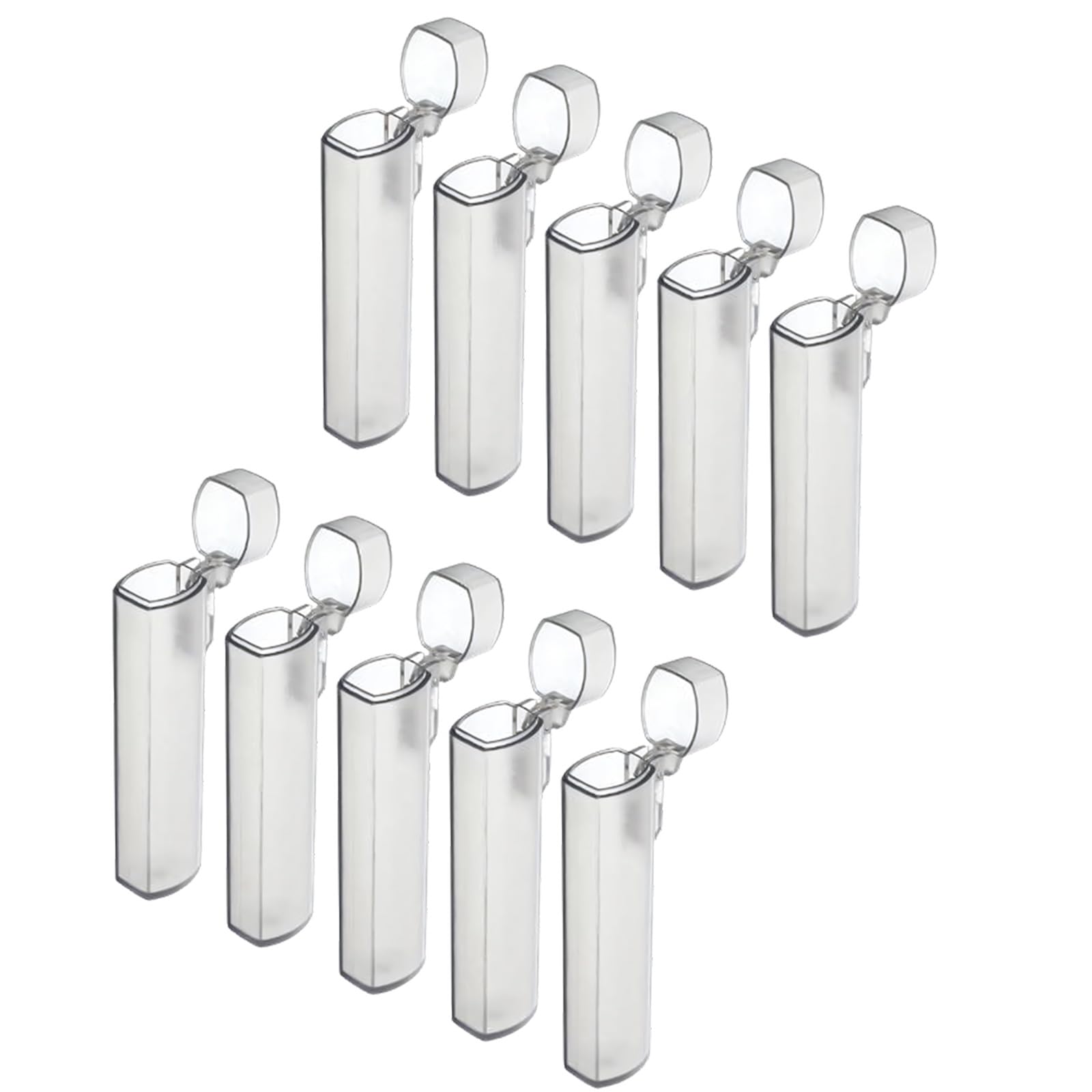 JSGHGDF 10Pcs Miniature Toothpick Case Space Saving Clear Cotton Swabs Box for Outdoors and Household Camping Dentalpick Container