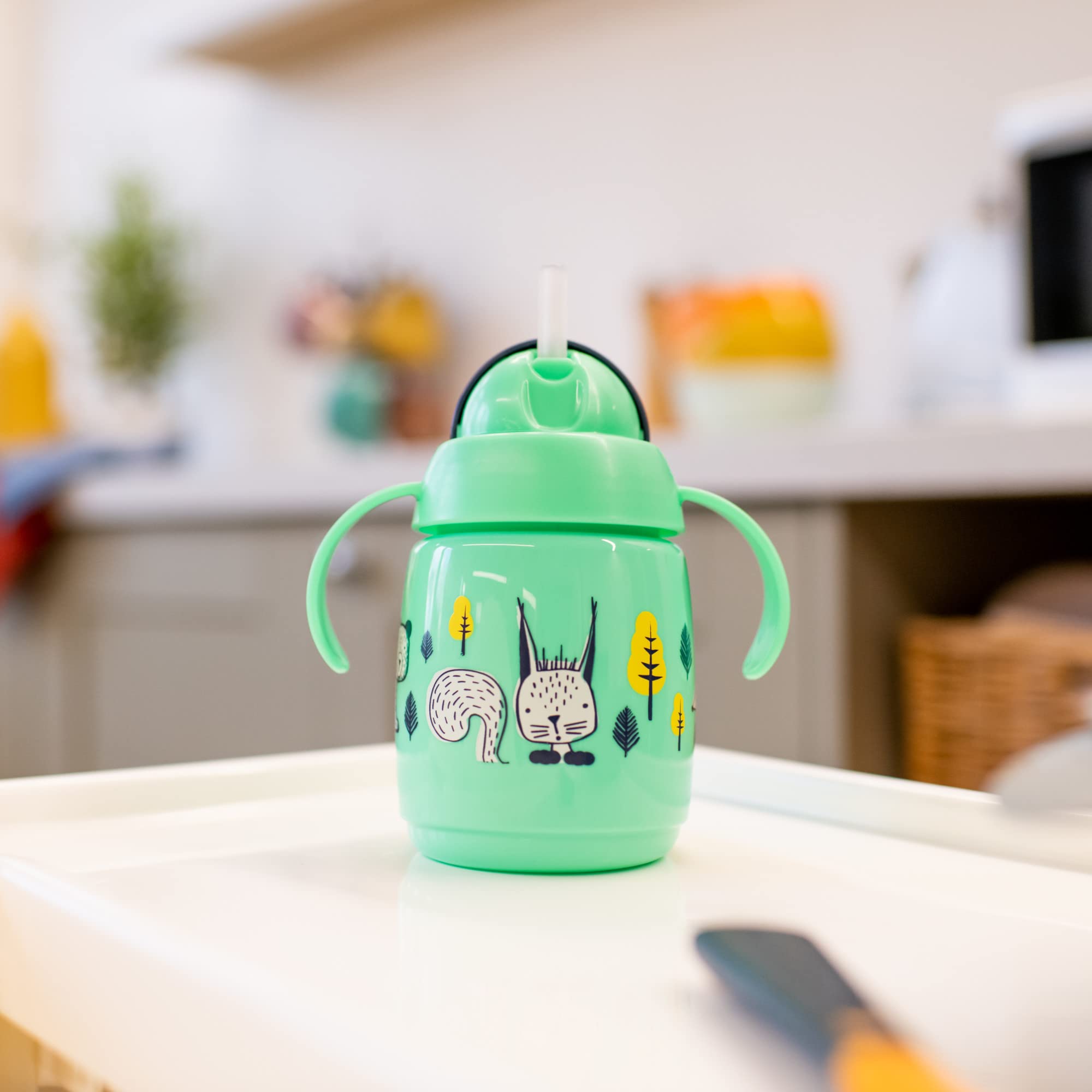 TOMMEE TIPPEE Kubek z obciążoną słomką 300 ml żółty