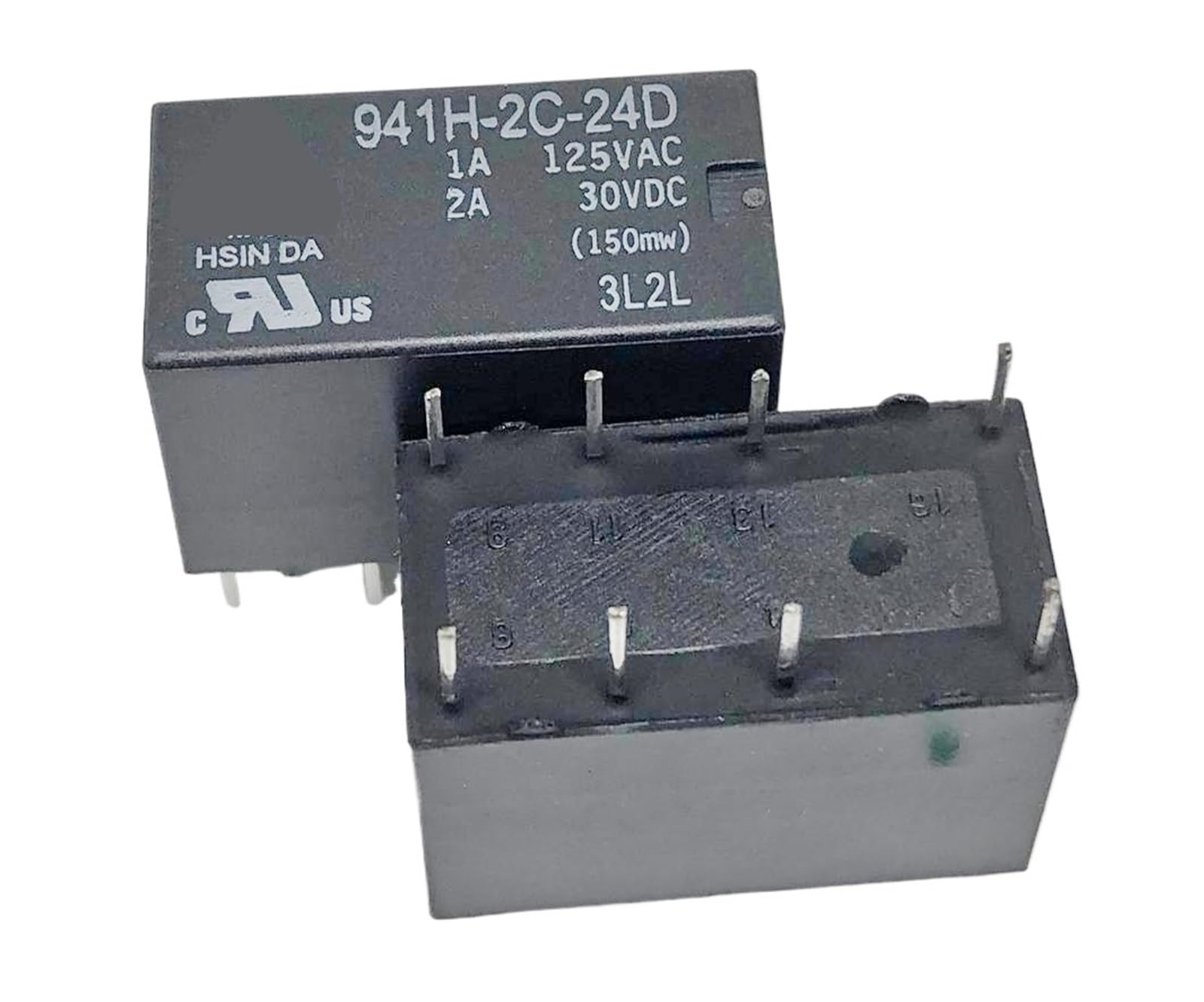 YZWRWRMKTB 1pc 941H-2C-24D 150MW (4078-5V/12V/24V-2A) Relay 8pins
