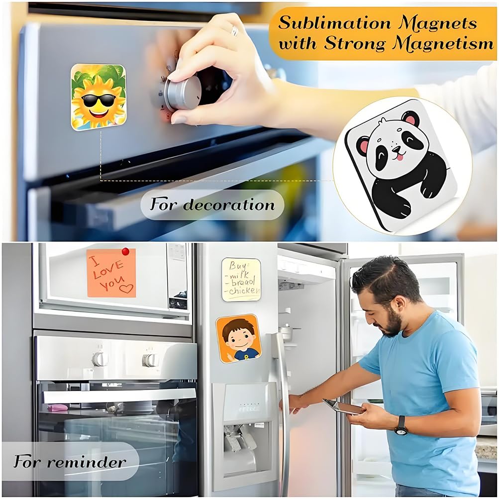 Máquina para hacer imanes cuadrados para refrigerador de 50 mm con suministros de 100 piezas, máquina para presionar botones de insignias de bricolaje para imanes, botones, alfileres personalizados