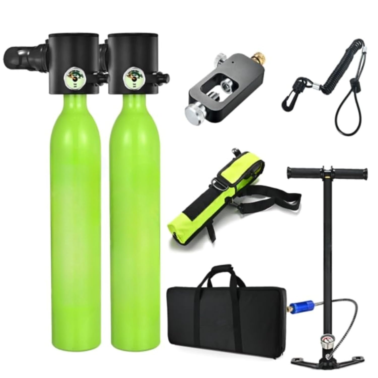 E Set 0.5L Mini Scuba Tank Dive Diving Equipment Underwater Breath Device Cylinder Oxygen 5-10 Minutes