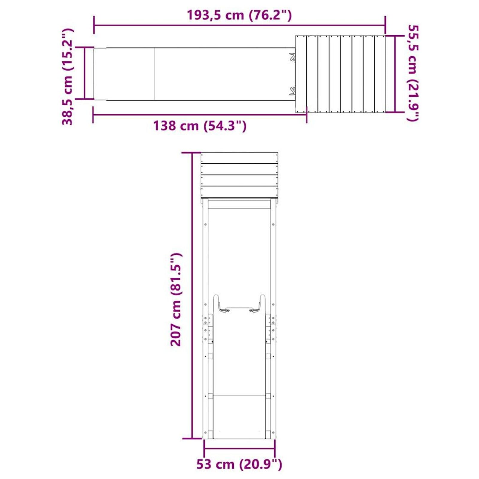 Set da Gioco da Esterno in Legno di Pino Impregnato,Giochi e Giocattoli,Attrezzatura Gioco per Esterni,Set Altalena e Set di gioco-3155809