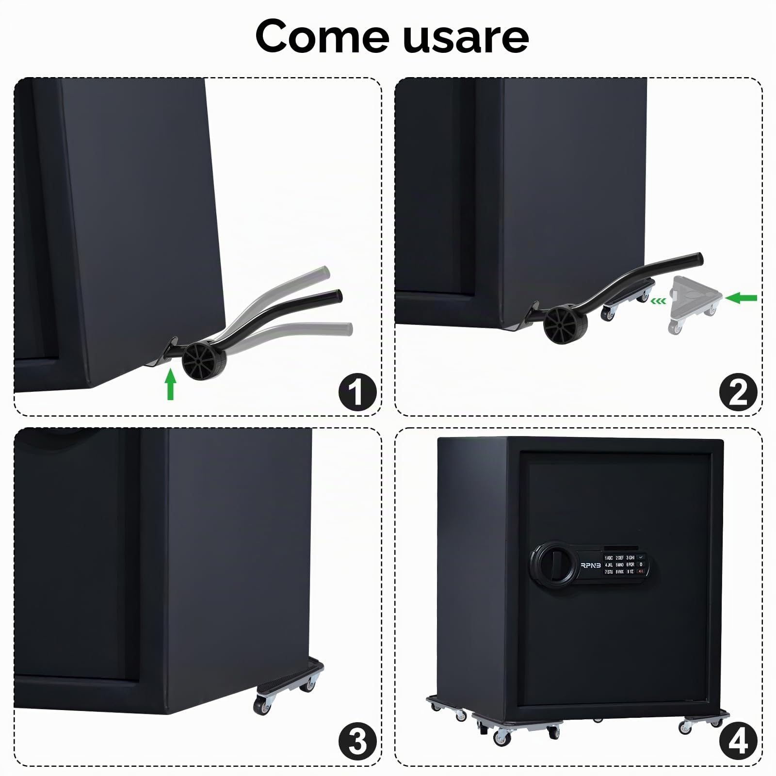 Sollevatore Mobili Pesanti 450 Kg Ruote per Spostare Mobili Pesanti Può Ruotare a 360° Set Pro Per Spostamento Mobili Applica Armadi Frigorifero Libreria