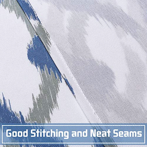 Oremila Kitchen Curtain Valances For Windows 54" X 15", Multicolor Geometric Window Valance For Living Room/Bathroom/Kitchen, Rod Pocket, Navy/Gray #TOP3