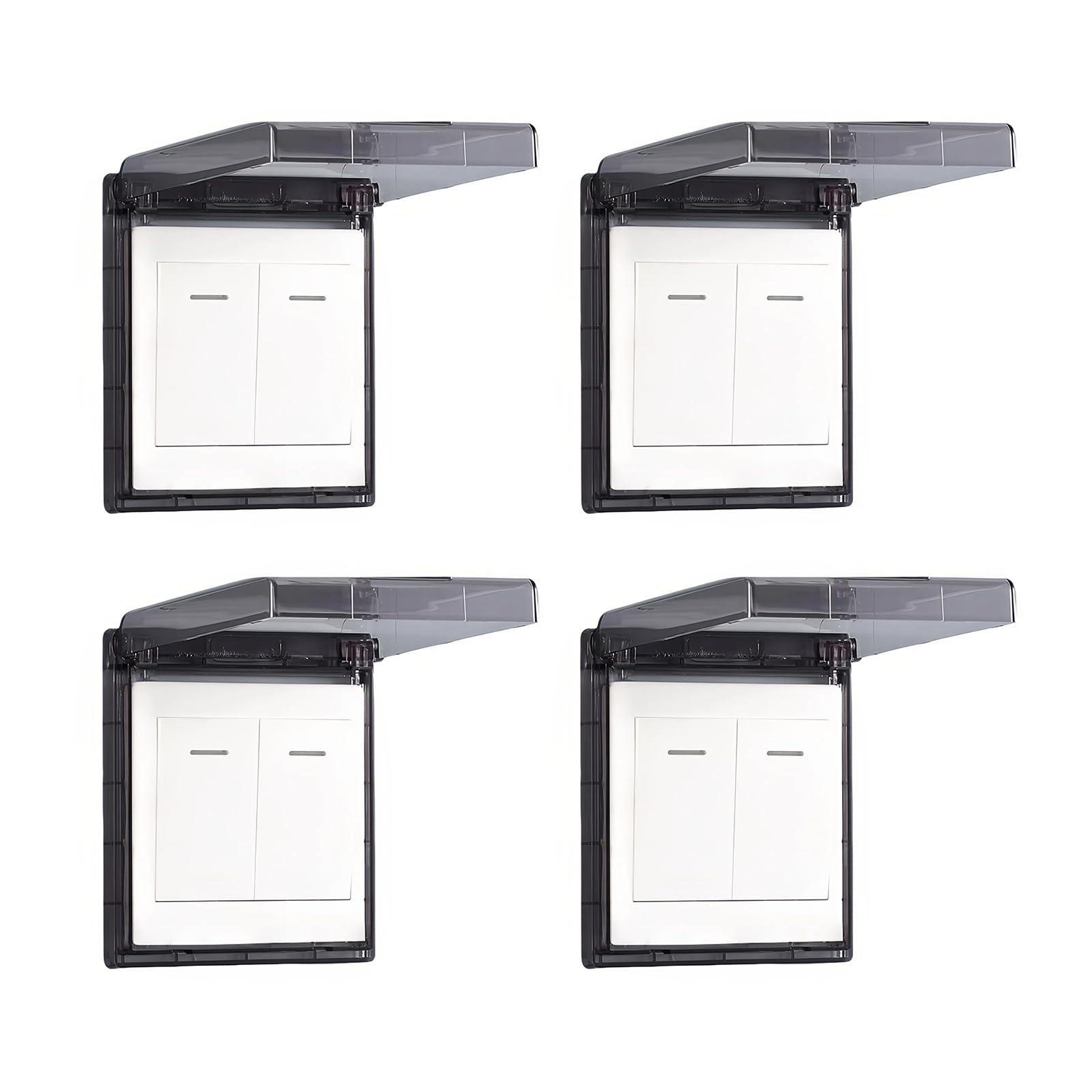Tsophreniq Watertight Electrical Switcher Cover Clear Housing Seamlessly Wall Mounting for Bathroom Kitchen ImpactProof Thin Waterproof Switcher Cover Protection Moistureproof for Kitchen Bathroom