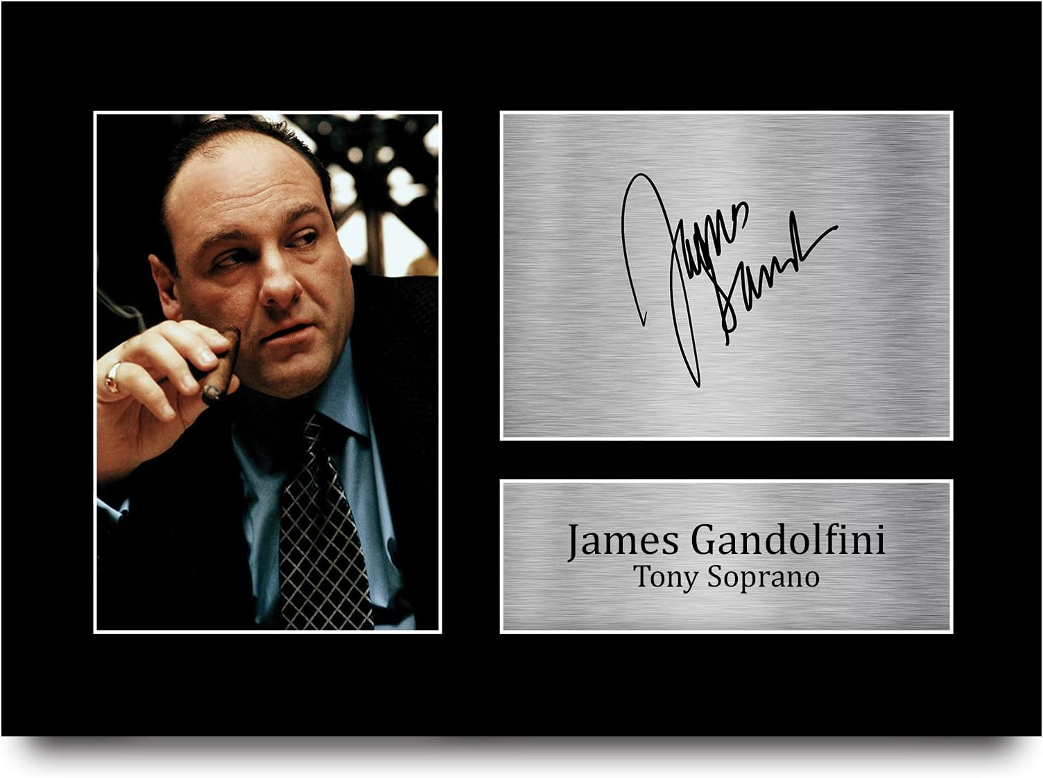 HWC Trading James Gandolfini Gift Signed A4 Printed Autograph Sopranos Gifts Photo Display