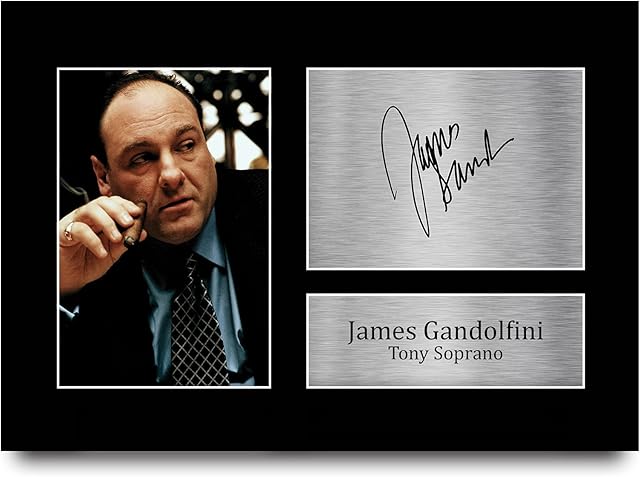 HWC Trading James Gandolfini Gift Signed A4 Printed Autograph Sopranos Gifts Photo Display