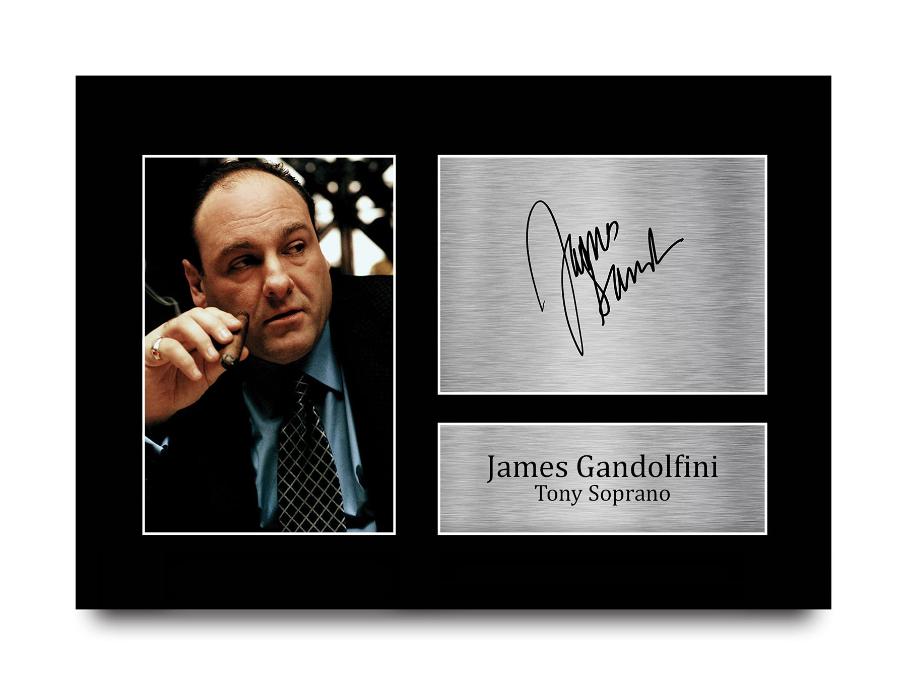 HWC Trading James Gandolfini Gift Signed A4 Printed Autograph Sopranos Gifts Photo Display