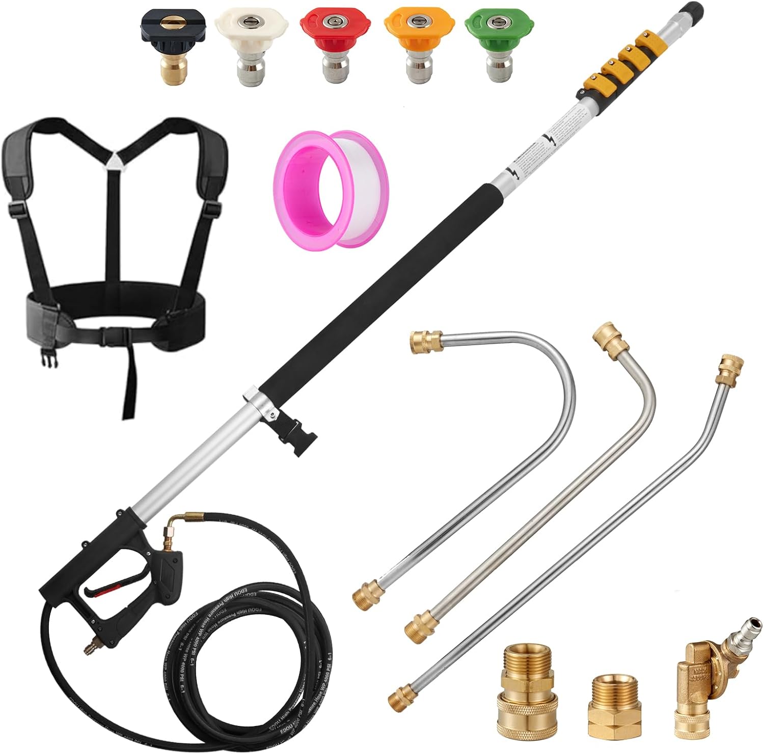 Tecoloy Tecoloy 24 FT Telescoping Pressure Washer Wand with