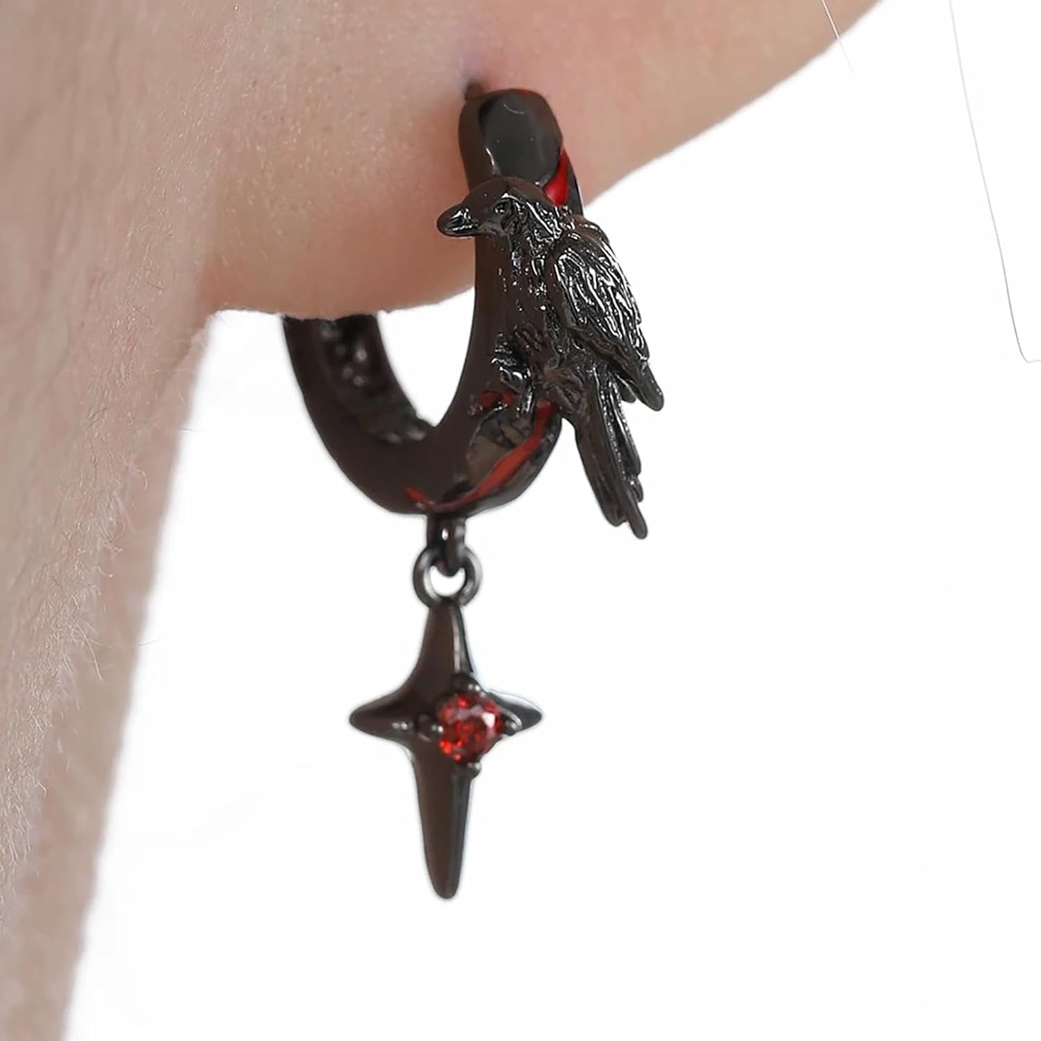 Gothic Raven Earrings for Women Dark Punk Crow Dangle Earrings Hiphop Crystal Black Bird Drop Earrings Halloween Jewelry Gift - Image 4