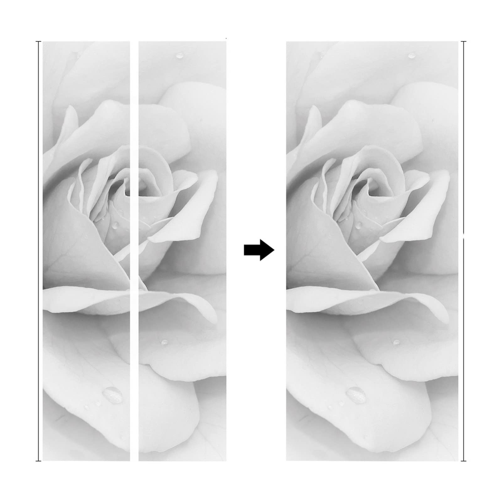 Adesivo 3D Porta Con Sfondo Floreale Petali Rosa - Pellicola Autoadesiva 85x215cm PVC - Foto 7
