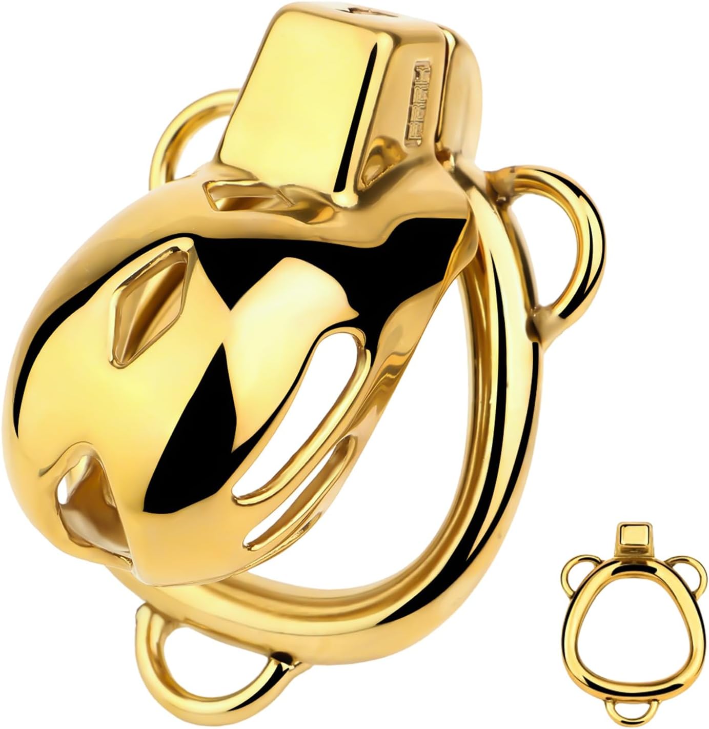 Bondage Small Cock Cages Steel Chastity Device with Metal Ring - Male Chastity Lock Cage Metal Small Penis Cage Adult Sex Toy (1.77IN Ring)