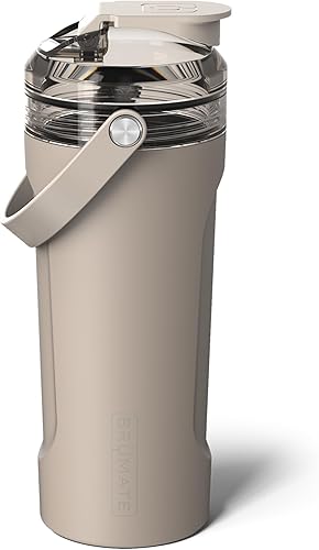Miniatura 8 de BrüMate MultiShaker - Botella mezcladora de acero inoxidable 100% a prueba de fugas, botella agitadora de proteínas y botella para antes del