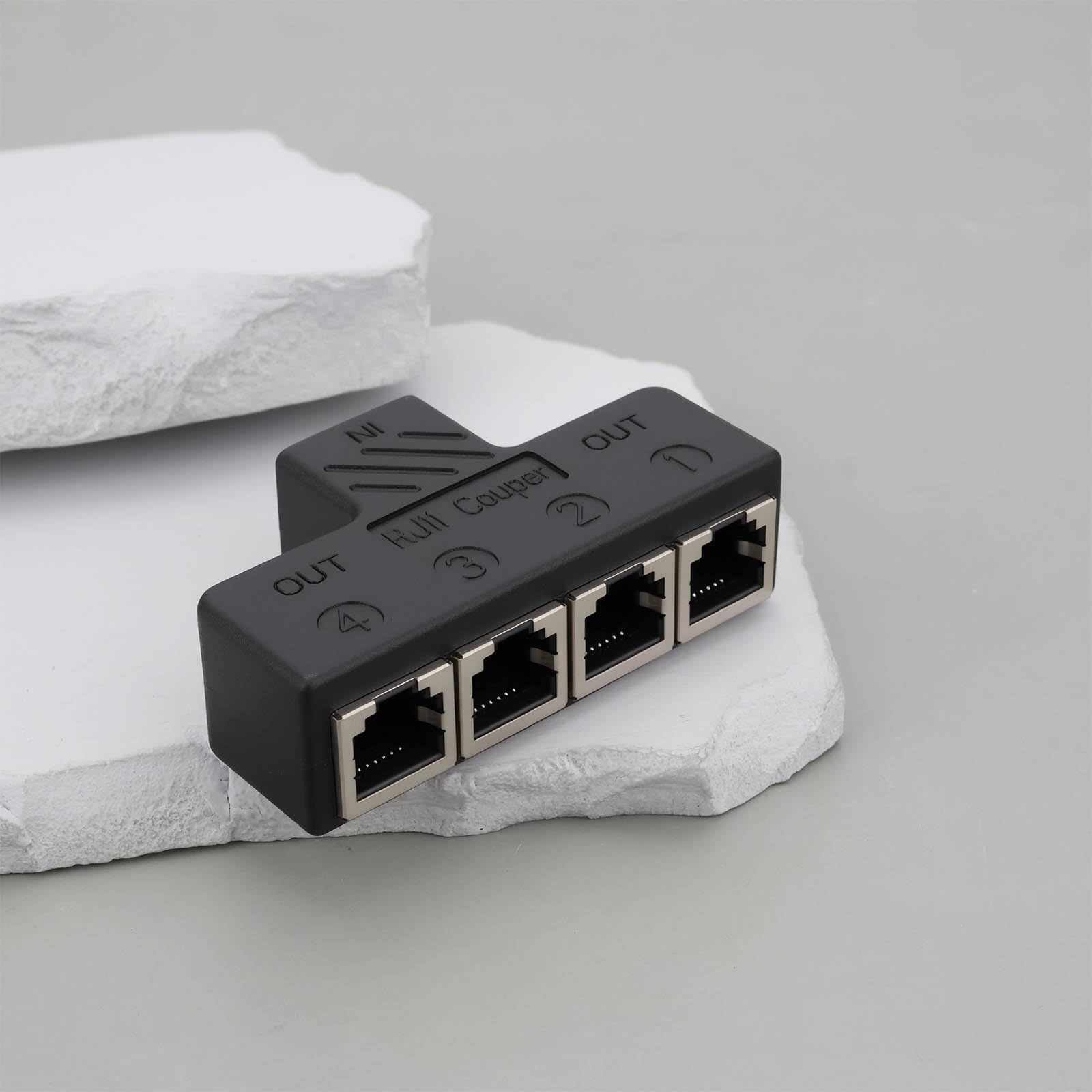 Acoplador Telefónico en Línea RJ11 Hembra A 4 Hembras 6P6C para Dispositivo de Fax Fijo (1 A 4) — view 7