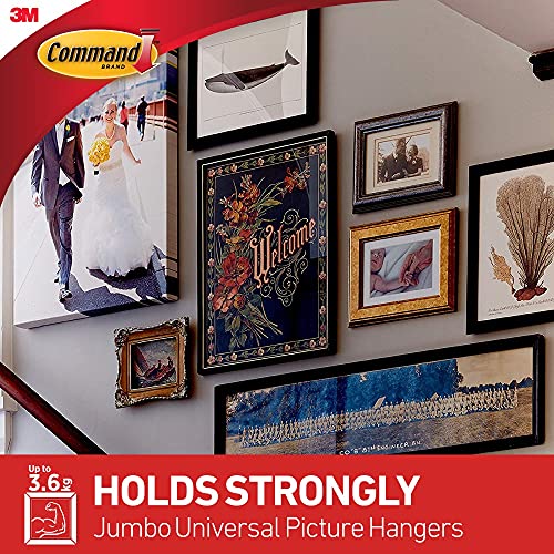 Image of Command Universal Frame Hangers, Damage Free Hanging Picture Hangers, No Tools Frame Hanger for Living Spaces, 1 Metal Picture Frame Hanger and 4 Large Command Strips