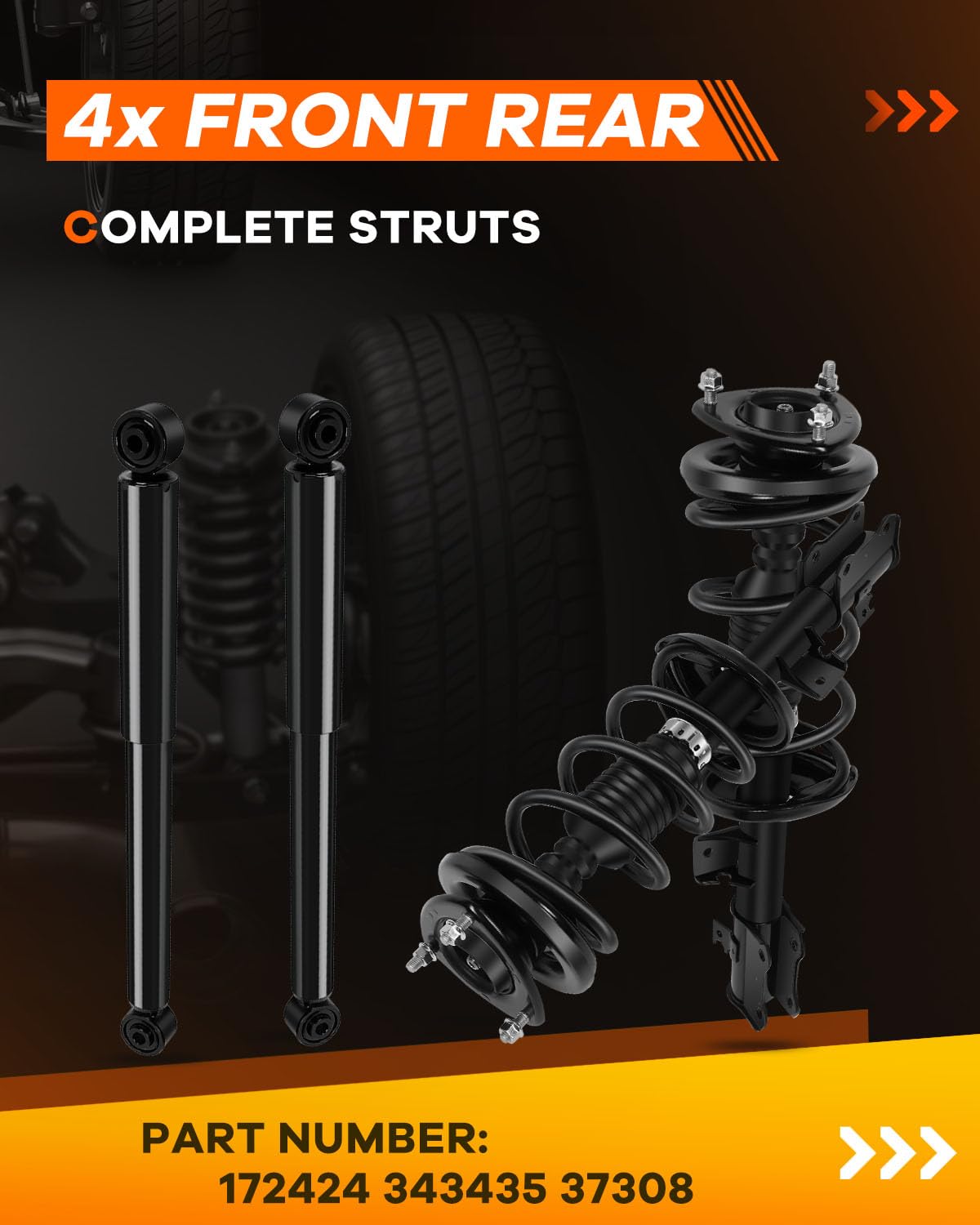 Amazon.com: OCPTY 4x Front and Rear Complete Struts Spring