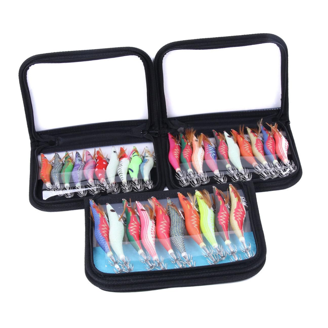 Señuelos de Pesca para Calamares 10 Piezas Verde Claro 14x3x2 Cm