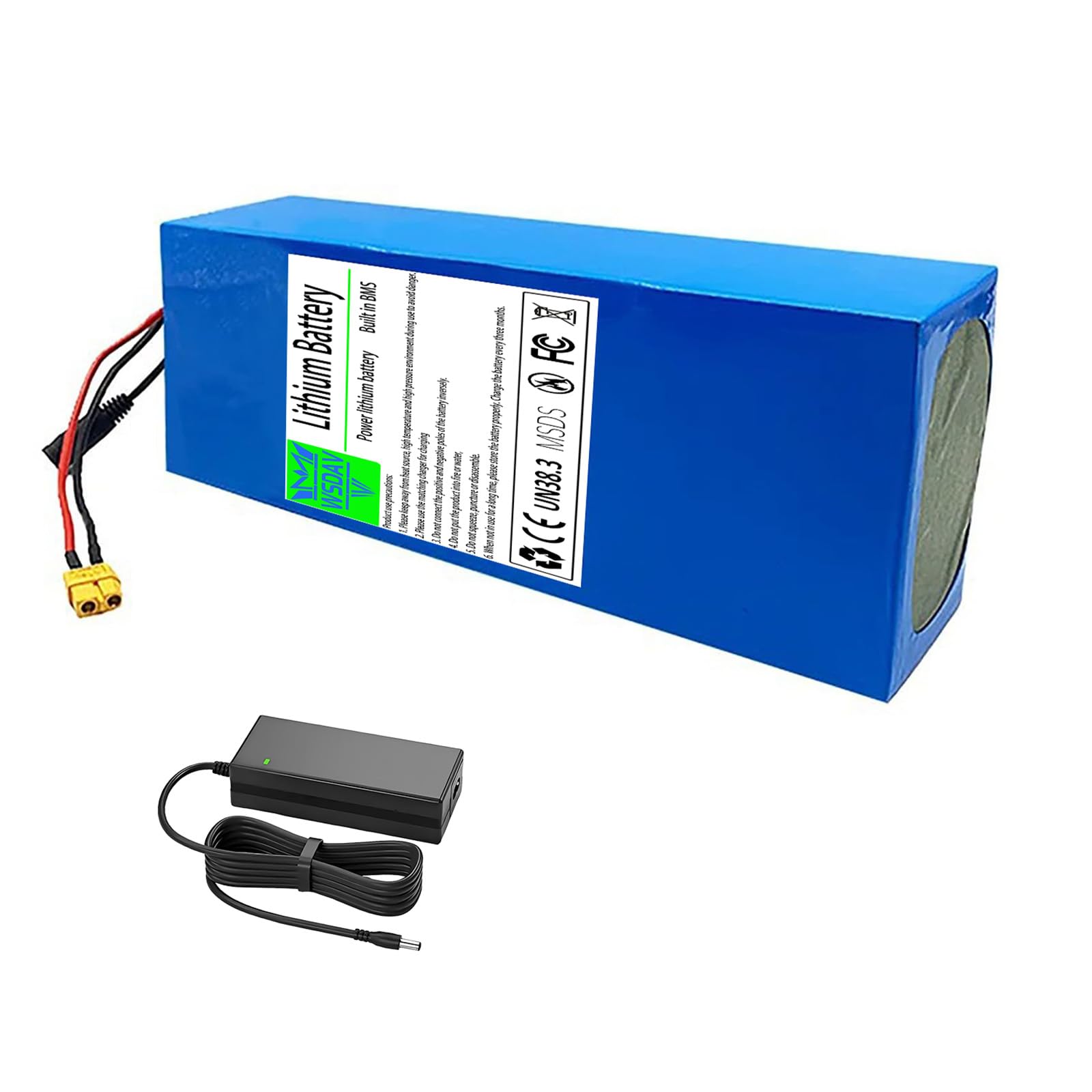 Batería para Bicicleta eléctrica de 36 V, batería para Patinete eléctrico de 10 Ah y 12 Ah, Paquete de baterías de Litio con Cargador para ciclomotor y Bicicleta.,36v12ah