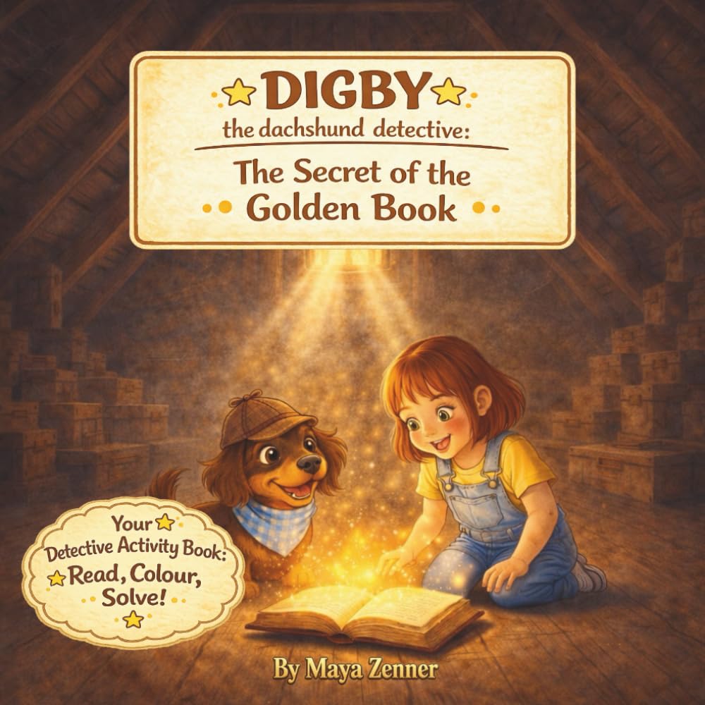 Digby the Dachshund Detective: The Secret of the Golden Book: An Interactive Mystery Adventure for Kids Ages 4-8: Fun Detective Tasks, Puzzles and Riddles