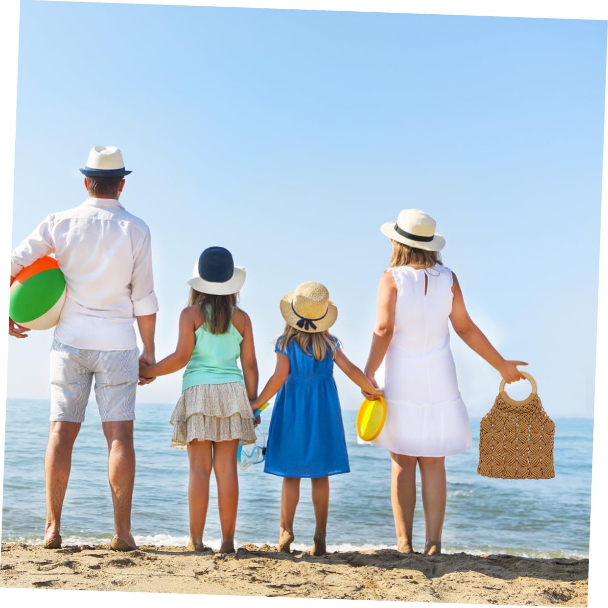 SOLUSTRE Borsa in Corda di Cotone Intrecciata a Mano Stile Creativo e Atmosfera Estiva, Borsa da Spiaggia Casual per Ragazze e Donne Giovani