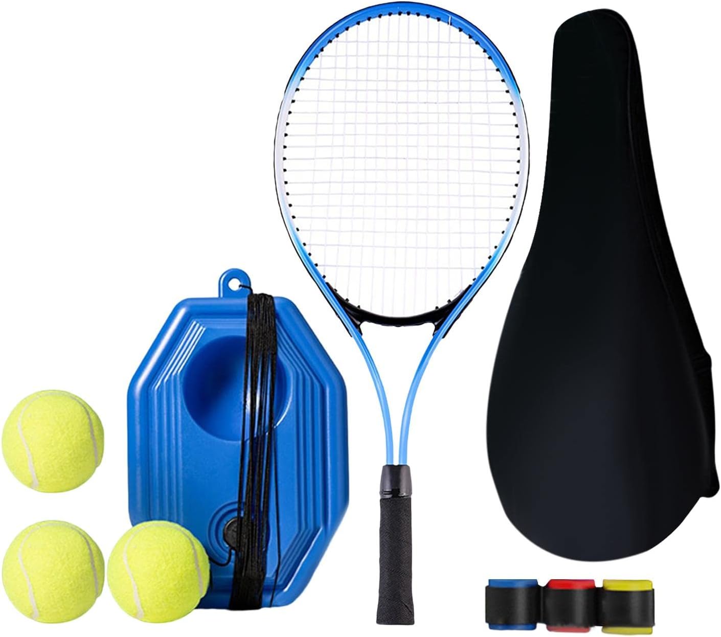 Tennis Rebound Practice with Elastic String, Tennis Rebounder Set Training Equipment for Backyard,Garden, Exercise, Random, Style F