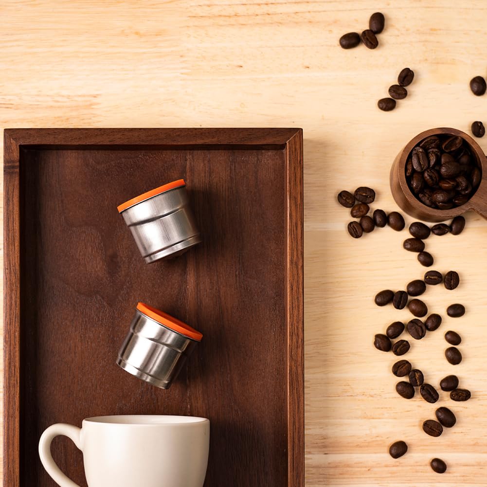Set di 2 filtri ricaricabili per cialde di caffè e tamper compatibili con la macchina Illy IperEspresso X7.1 Y5 (2 capsule di caffè e 1 tamper)