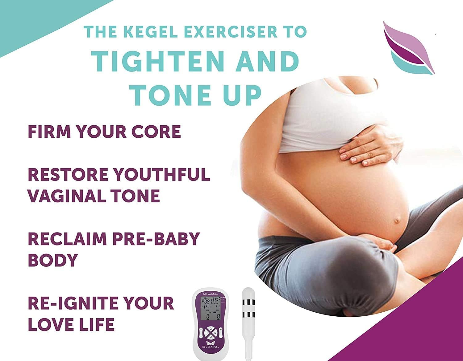 med italia service - pelvifine kegel angel elettrostimolatore per incontinenza e per riabilitazione del pavimento pelvico - ANGEL