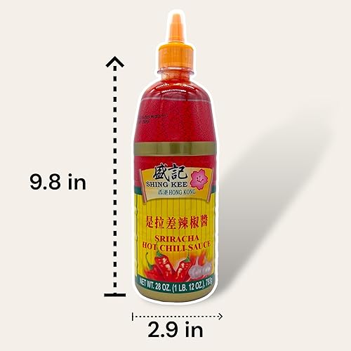 Shing Kee Salsa de chile picante Sriracha - 28 onzas, tamaño más grande para un uso más largo